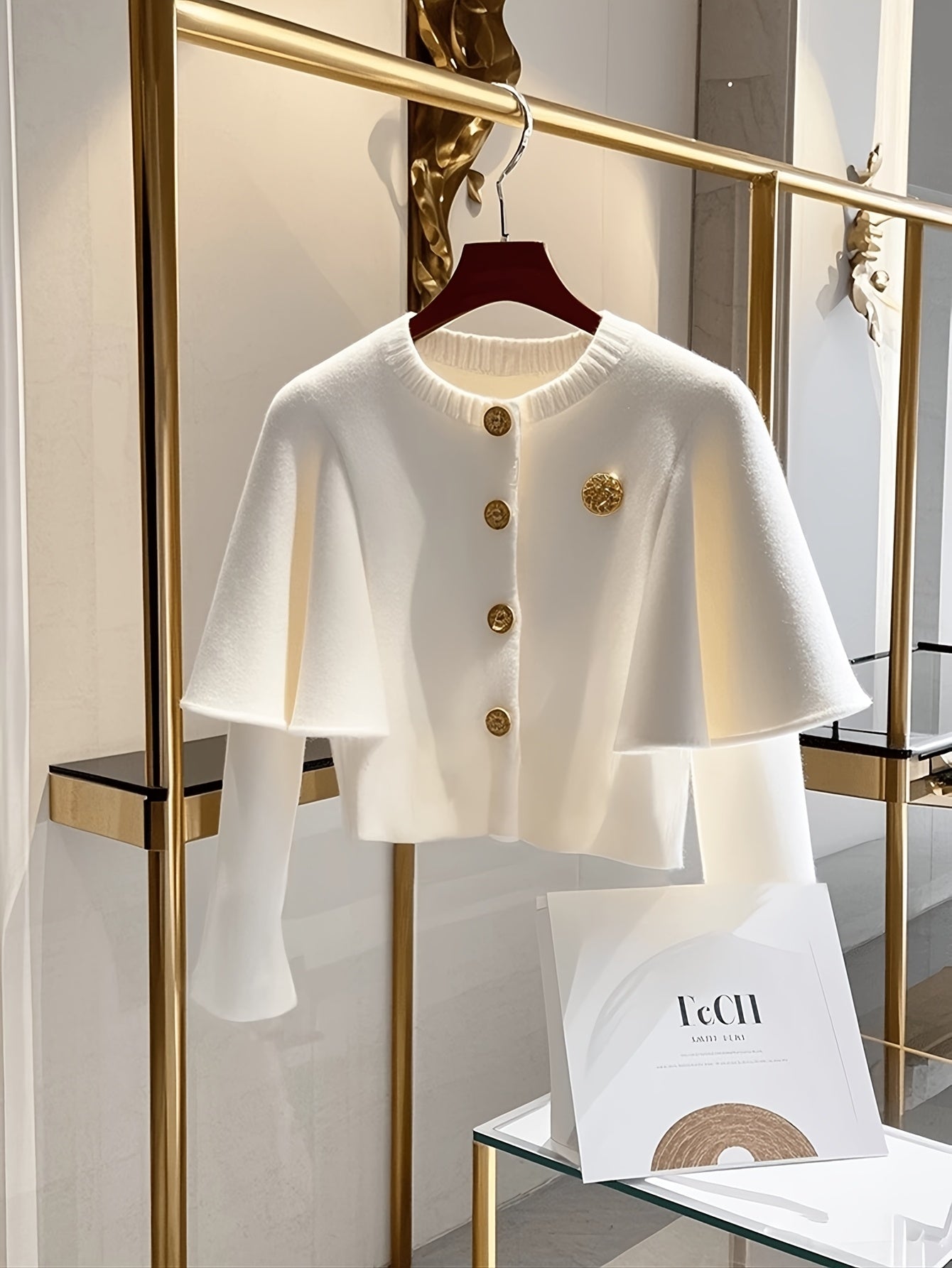 Chic White Cardigan for Women - Elegant Short Sleeve, Button-Up Crop Top with Ribbed Detailing, Perfect for Fall\u002FWinter, Versatile Layering Piece, Stylish Outerwear | Chic Cardigan | Construction, Sweater Cardigan