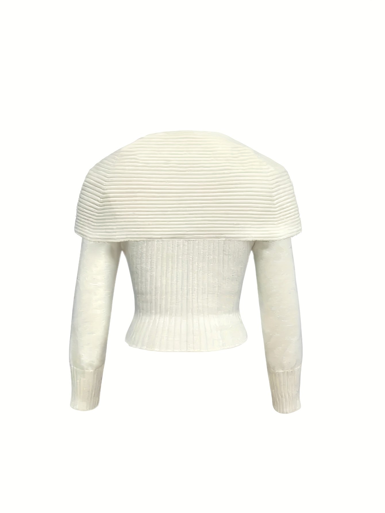 Women's Chic V-Neck Sweater - Slim Fit Long Sleeve with Adjustable Waist Belt, Medium Stretch Elegant Pullover for All-Season Wear, Machine Washable, Cute Sweaters