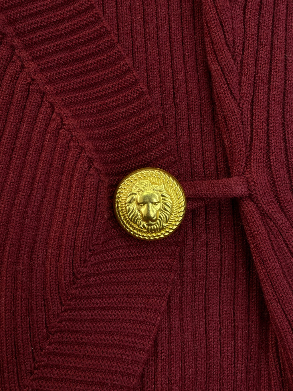 Elegant V-Neck Ribbed Sweater for Women - Long Sleeve Slim Fit Pullover with Cross Hem, Machine Washable All-Season Top, Burgundy Solid Color