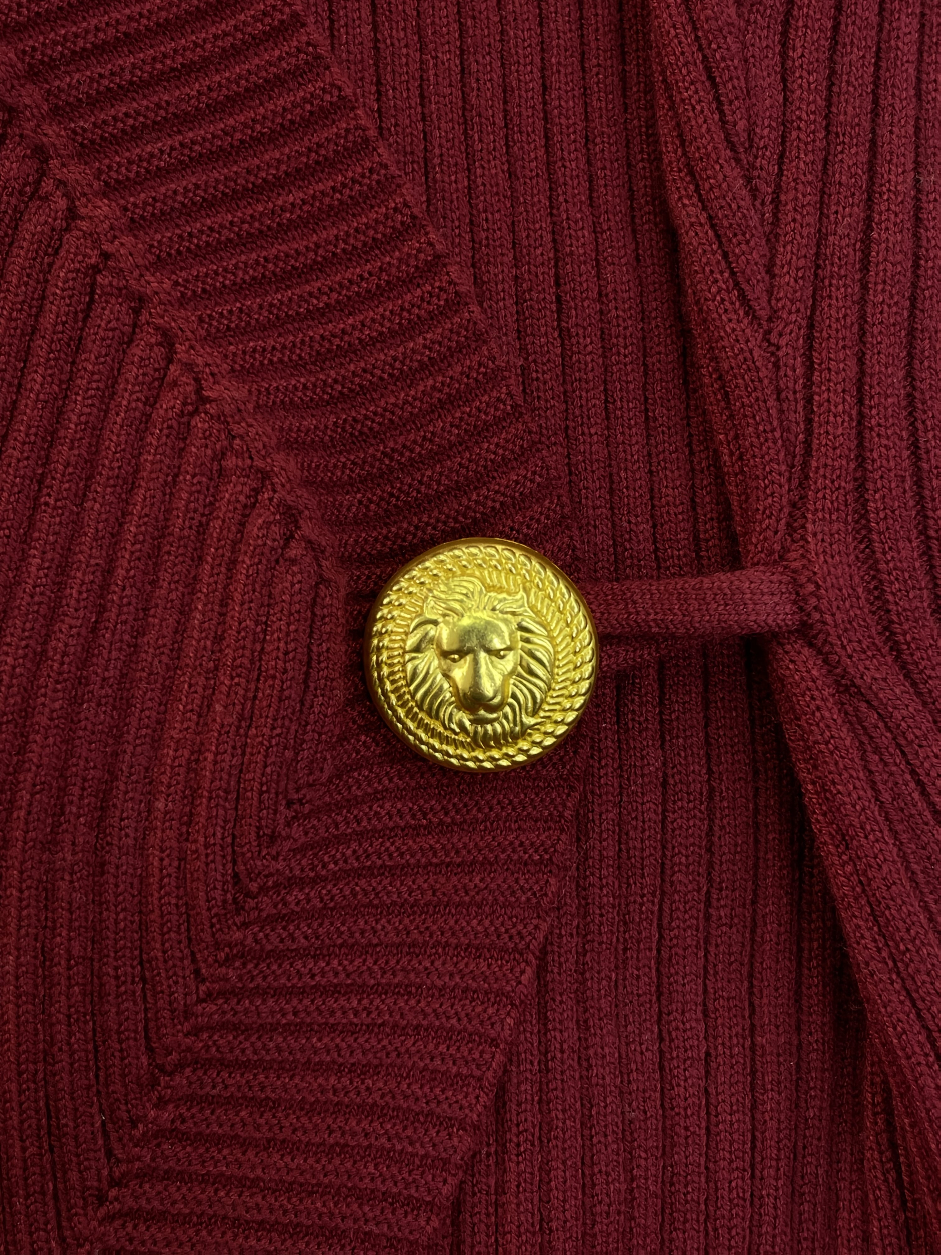 Elegant V-Neck Ribbed Sweater for Women - Long Sleeve Slim Fit Pullover with Cross Hem, Machine Washable All-Season Top, Burgundy Solid Color