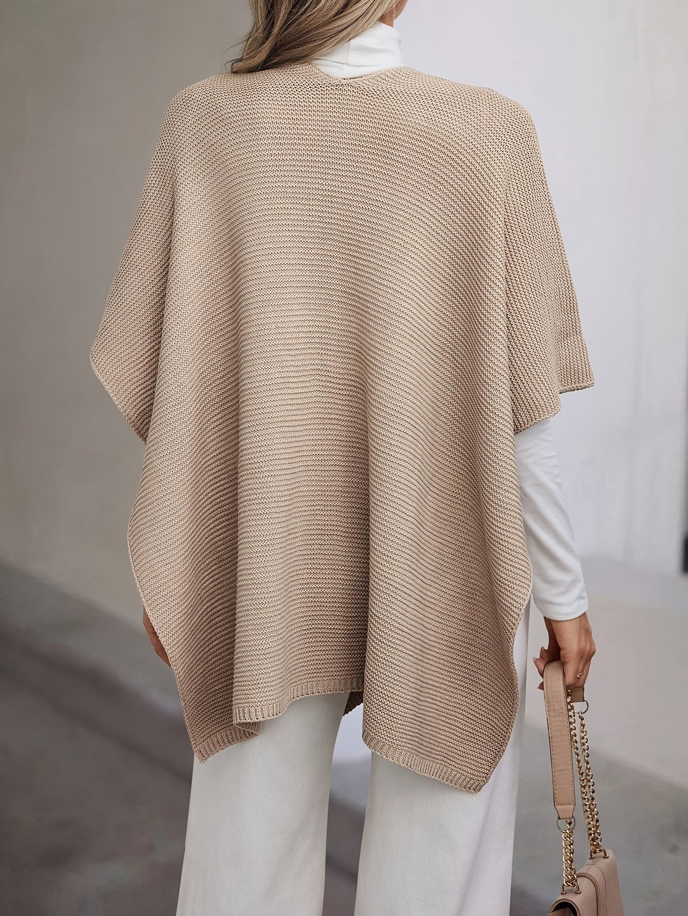 Women's V-Neck Cross-Front Open Front Cape Sleeve Cardigan - Lightweight Spring\u002FSummer Loose Fit Machine Washable Solid Color Elegant Resort Wear, Ladies Cardigans