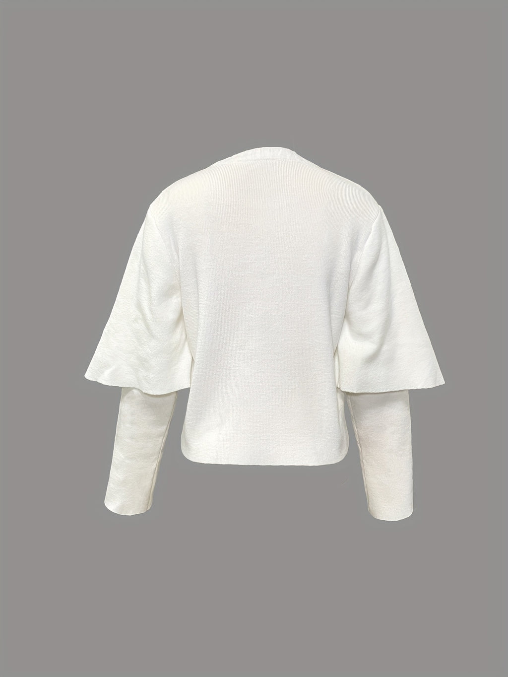 Chic White Cardigan for Women - Elegant Short Sleeve, Button-Up Crop Top with Ribbed Detailing, Perfect for Fall\u002FWinter, Versatile Layering Piece, Stylish Outerwear | Chic Cardigan | Construction, Sweater Cardigan