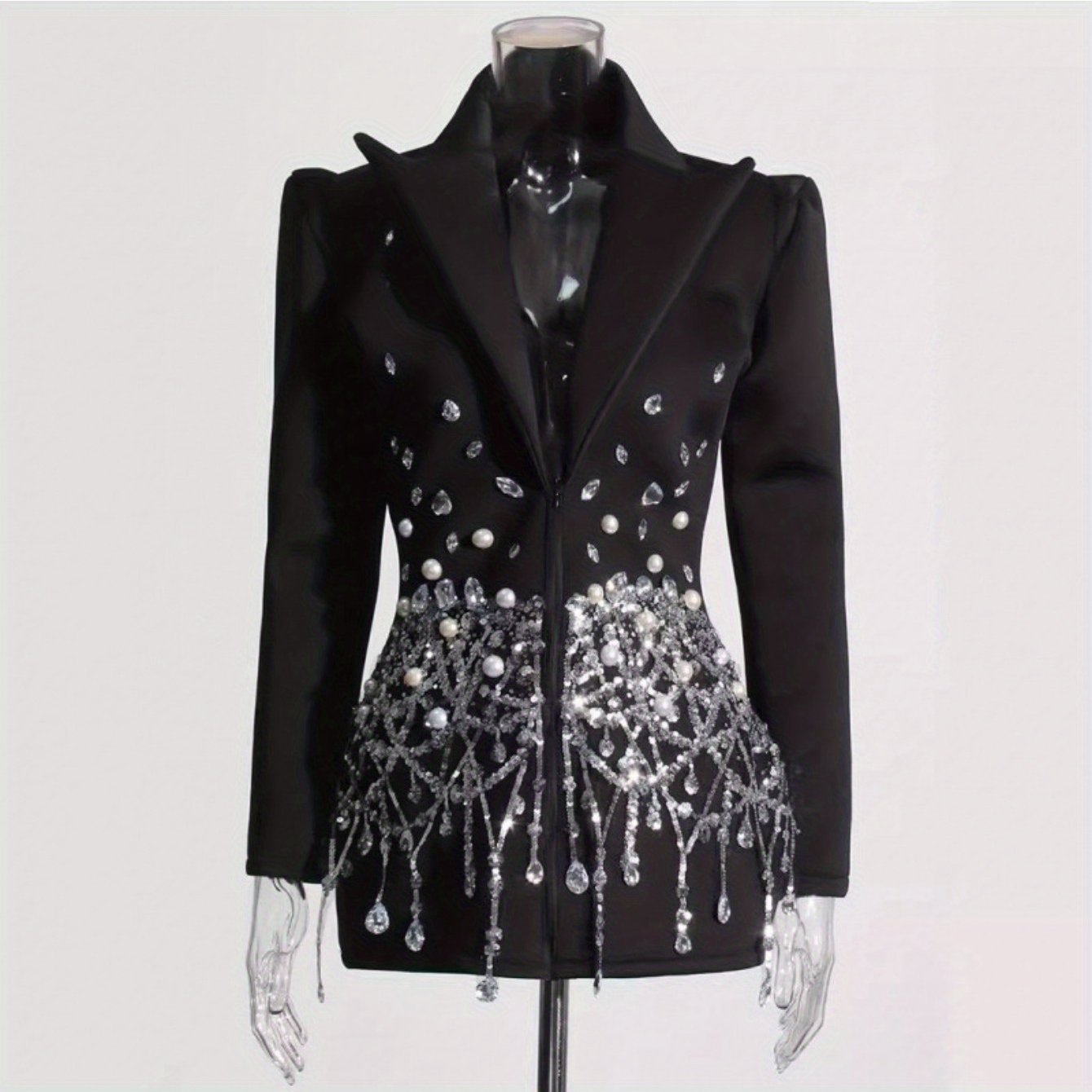 Women'S Heavy Industry Studded Blazer For Formal Occasions. Outfits Fot Teachers, Women'S Formal Occasion Suits, Women'S Back-to- Season Suits, Suitable For Teachers And To Participate In The Opening Ceremony