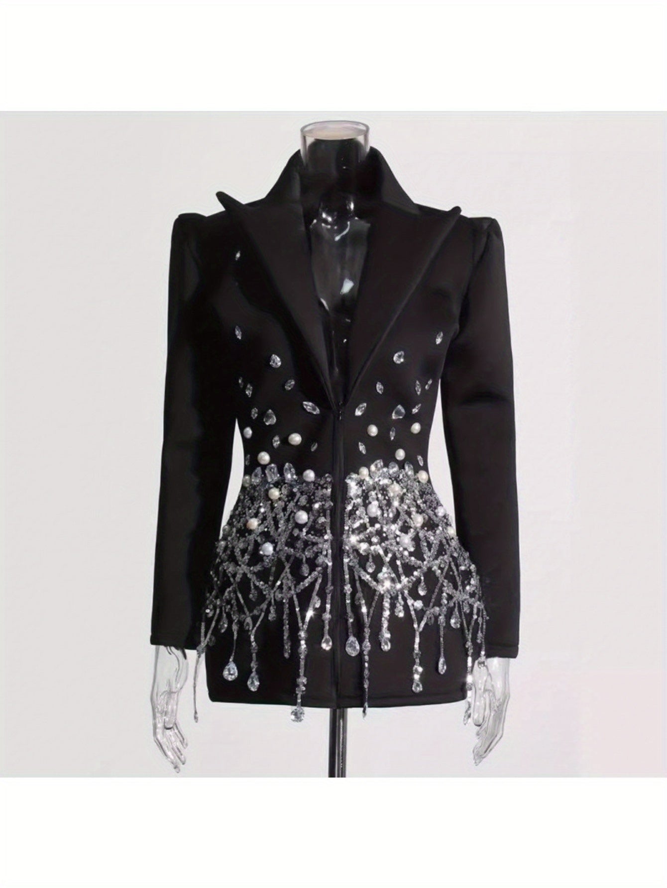 Women'S Heavy Industry Studded Blazer For Formal Occasions. Outfits Fot Teachers, Women'S Formal Occasion Suits, Women'S Back-to- Season Suits, Suitable For Teachers And To Participate In The Opening Ceremony